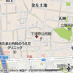 愛知県一宮市浅野（下切）周辺の地図