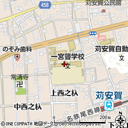 愛知県一宮市大和町苅安賀上西之杁周辺の地図