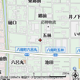 愛知県岩倉市八剱町五林周辺の地図