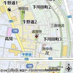 道善寺周辺の地図