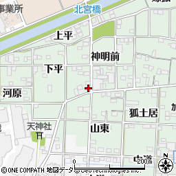 愛知県一宮市萩原町朝宮神明前52周辺の地図