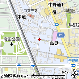愛知県一宮市大和町宮地花池周辺の地図