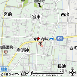 愛知県一宮市萩原町朝宮茶園3周辺の地図