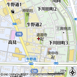 愛知県一宮市一宮牛野宮前周辺の地図