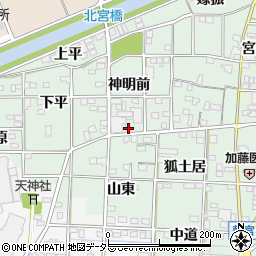 愛知県一宮市萩原町朝宮神明前35周辺の地図