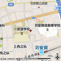 愛知県一宮市大和町苅安賀上西之杁48周辺の地図