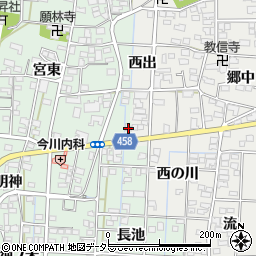 愛知県一宮市萩原町朝宮茶園17周辺の地図