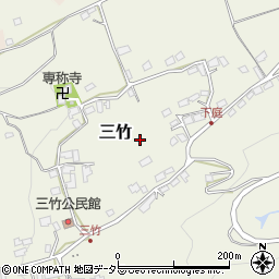 神奈川県南足柄市三竹周辺の地図