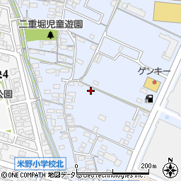 愛知県小牧市二重堀1608-4周辺の地図