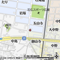 愛知県岩倉市石仏町五山寺24周辺の地図