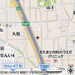 愛知県一宮市浅野長池周辺の地図