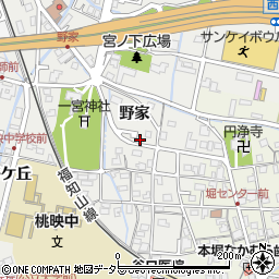京都府福知山市野家周辺の地図