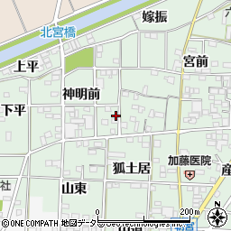 愛知県一宮市萩原町朝宮神明前25周辺の地図