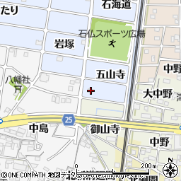 愛知県岩倉市石仏町五山寺23-1周辺の地図