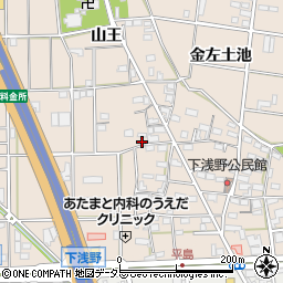 愛知県一宮市浅野山王61周辺の地図