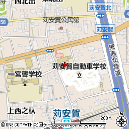愛知県一宮市大和町苅安賀周辺の地図