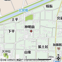 愛知県一宮市萩原町朝宮神明前38周辺の地図