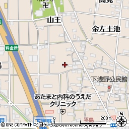 愛知県一宮市浅野山王60周辺の地図