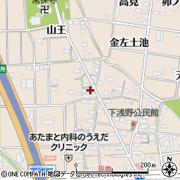 愛知県一宮市浅野山王63周辺の地図