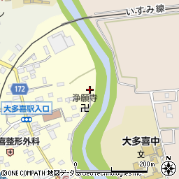 千葉県夷隅郡大多喜町猿稲周辺の地図