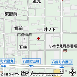 愛知県岩倉市八剱町井ノ下周辺の地図