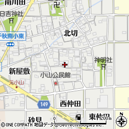 愛知県一宮市千秋町小山南屋敷周辺の地図