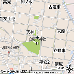 愛知県一宮市浅野天神3周辺の地図