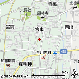 愛知県一宮市萩原町朝宮宮東16周辺の地図