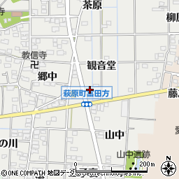 愛知県一宮市萩原町富田方観音堂44周辺の地図