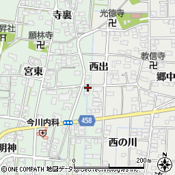 愛知県一宮市萩原町朝宮茶園13周辺の地図