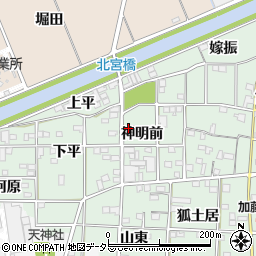 愛知県一宮市萩原町朝宮神明前2周辺の地図