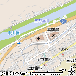雲南市役所　総合センター三刀屋総合センター市民福祉課周辺の地図