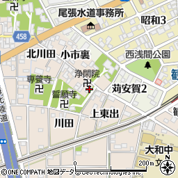 愛知県一宮市大和町苅安賀北川田1144周辺の地図