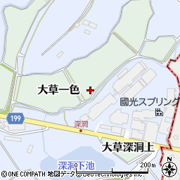 愛知県小牧市大草一色周辺の地図