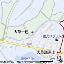 愛知県小牧市大草一色周辺の地図