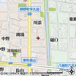 愛知県岩倉市神野町（川添）周辺の地図