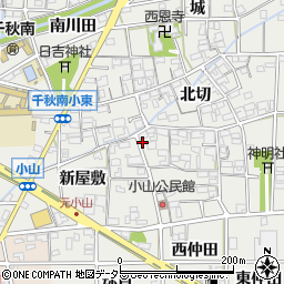 愛知県一宮市千秋町小山南屋敷761周辺の地図
