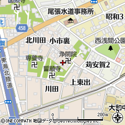 愛知県一宮市大和町苅安賀北川田1147周辺の地図