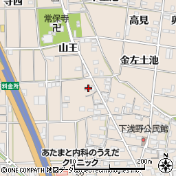 愛知県一宮市浅野山王45周辺の地図