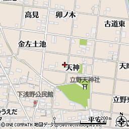 愛知県一宮市浅野天神47周辺の地図
