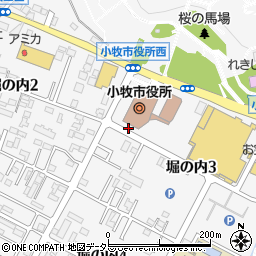 愛知県小牧市堀の内周辺の地図