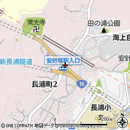長浦町交番前周辺の地図