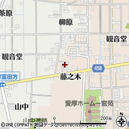 愛知県一宮市大和町苅安賀藤之木周辺の地図