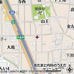 愛知県一宮市浅野山王25周辺の地図