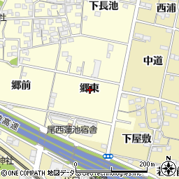 愛知県一宮市蓮池郷東周辺の地図