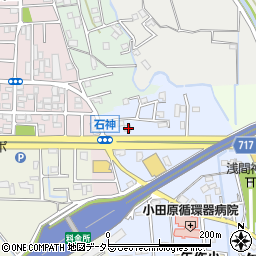 神奈川県小田原市矢作374周辺の地図