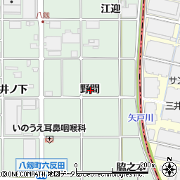 愛知県岩倉市八剱町野間周辺の地図