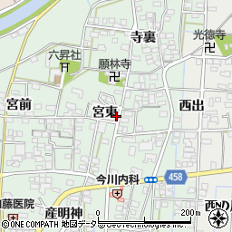 愛知県一宮市萩原町朝宮宮東19周辺の地図