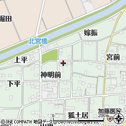 愛知県一宮市萩原町朝宮神明前12周辺の地図