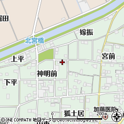 愛知県一宮市萩原町朝宮神明前13周辺の地図